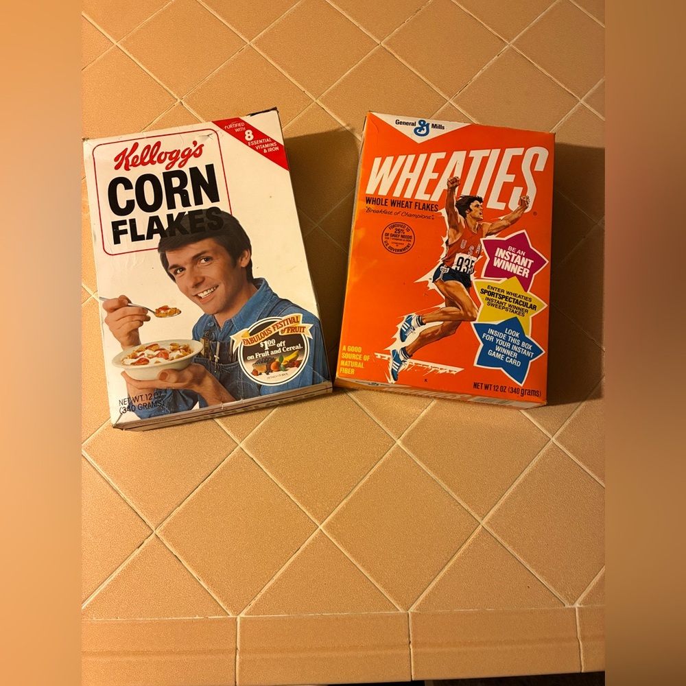 -Box Only- With Man Bruce Jenner & Wheaties and Kellogg's Corn Flakes 75 years